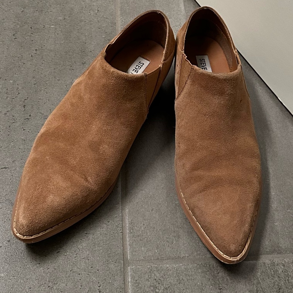 Steve Madden Leather Tan Booties